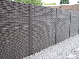 [PLABRIANTSF] Plaque Droite Beton 200/40 EFFET BRIQUE Relief ANTHRACITE SF